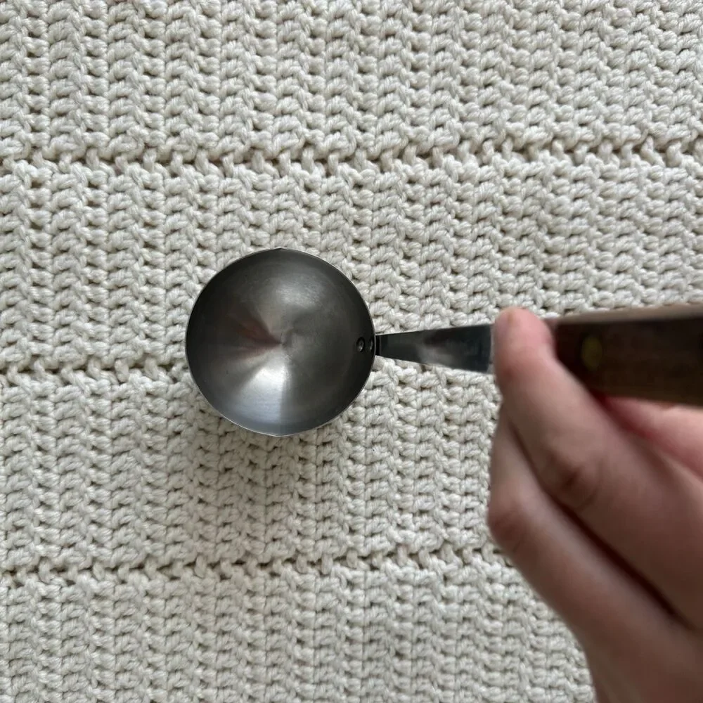 Vintage Robinson Knife Co Soup Ladle Stainless Wood Handle Made in USA 11”